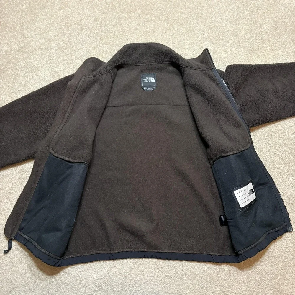 The North Face Denali Jacket Boys Large 14/16 Brown Fleece Full Zip Polartec